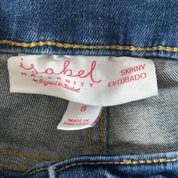 Isabel Maternity By Ingrid & Isabel Distressed Skinny Raw Hem Jeans - Picture 10 of 13